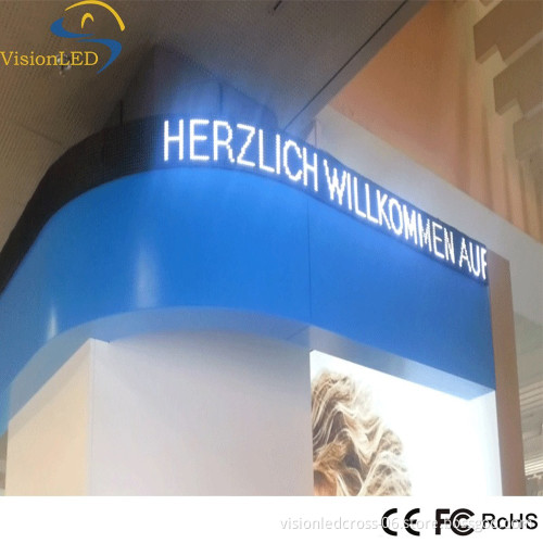 Full Color red green blue P7.62 Flexible LED Sign panel display screen
